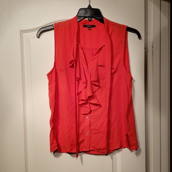 Bláshe coral/red button up Blouse - Picture 1 of 5